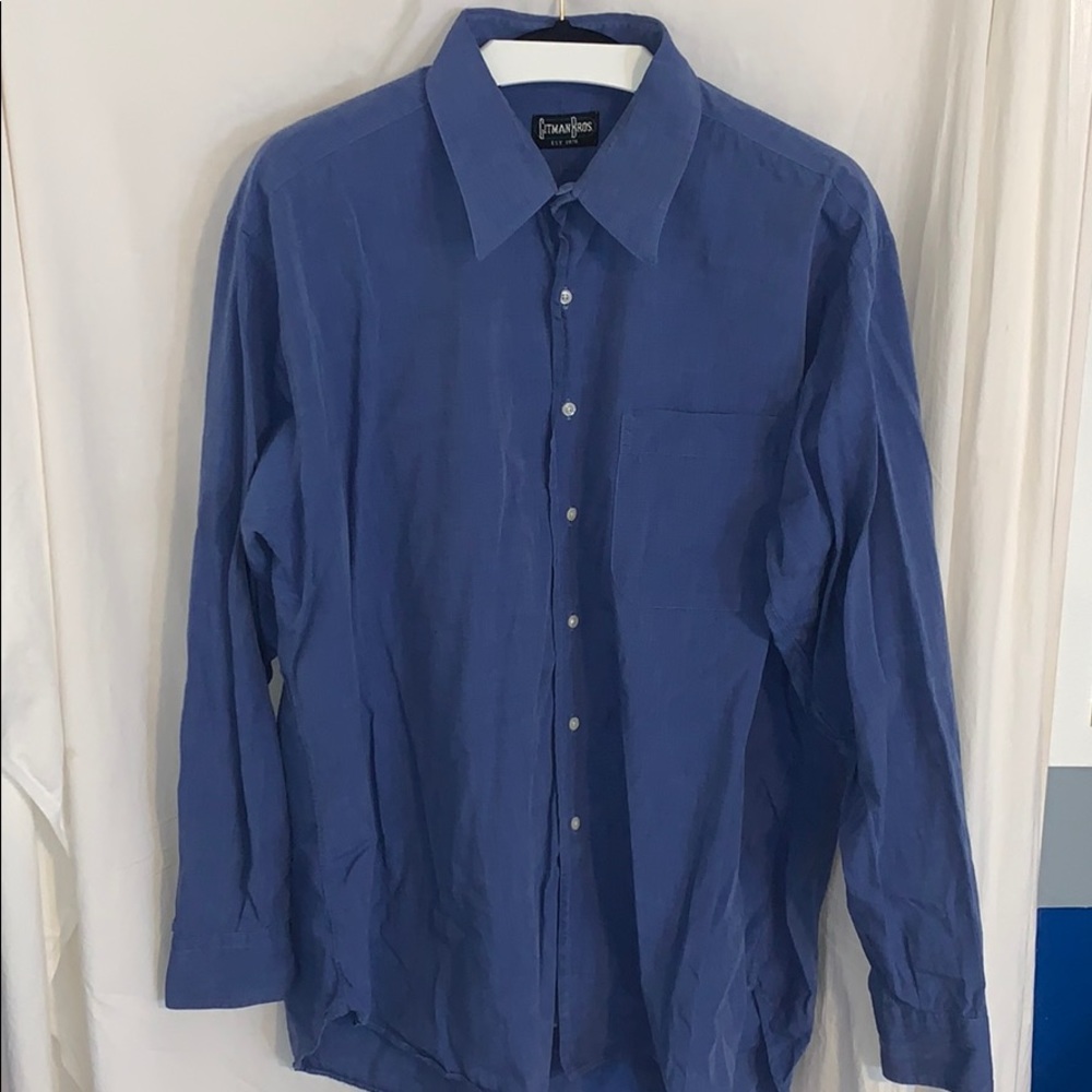 Blue Gitman Bros Long Sleeve Button Down SZ 17.5